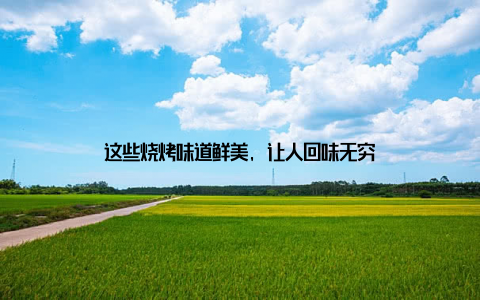 这些烧烤味道鲜美, 让人回味无穷