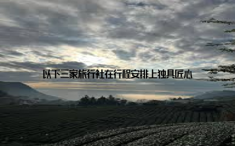 以下三家旅行社在行程安排上独具匠心