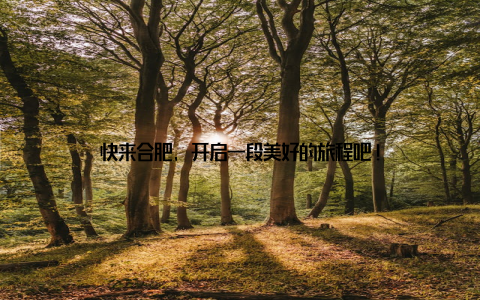 快来合肥, 开启一段美好的旅程吧!