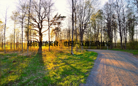 品尝当地美食, 也是一次难忘的体验